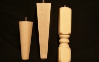 Custom wooden furniture legs with hanger bolts, available in bulk for manufacturers and large-scale production.